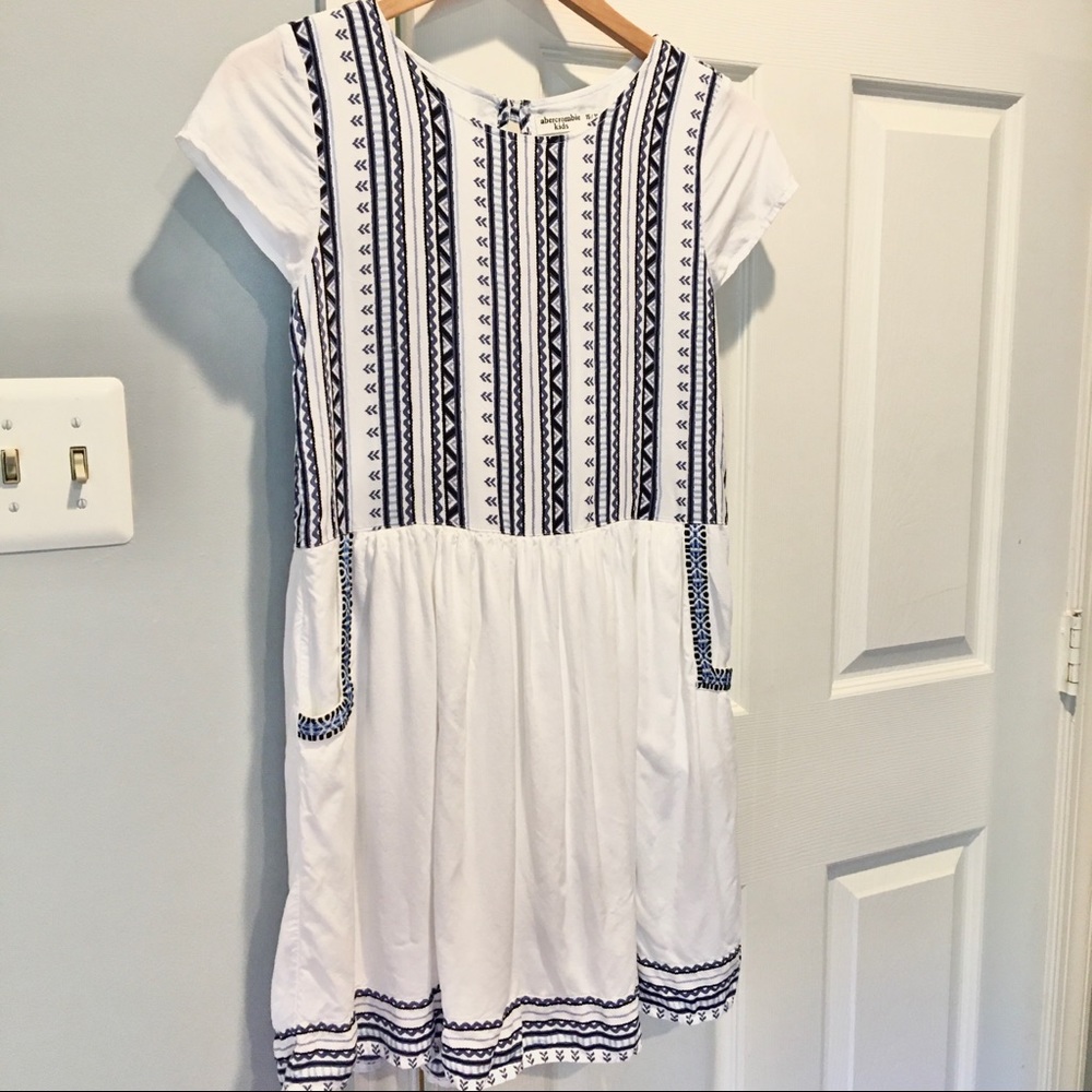 New Navy Embroidered Dress